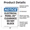 Signmission Electrical Panel 36 Clearance, 5 in W x Rectangle, Vinyl Decal OS-2PACK-NS-D-57-V-11665 - alternate 6